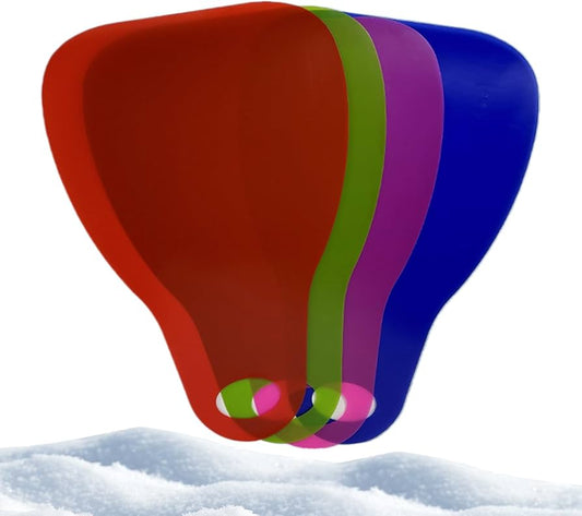 4er-Pack Robuste Aufrollbare Schneeschlitten für Kinder – Flexibles Material für schnelles Bergabgleiten - SchneeFreude